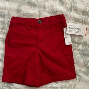 Red khaki shorts, 2T